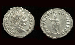 Caracalla, Denarius, Serapis reverse